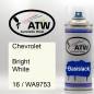 Preview: Chevrolet, Bright White, 16 / WA9753: 400ml Sprühdose, von ATW Autoteile West.